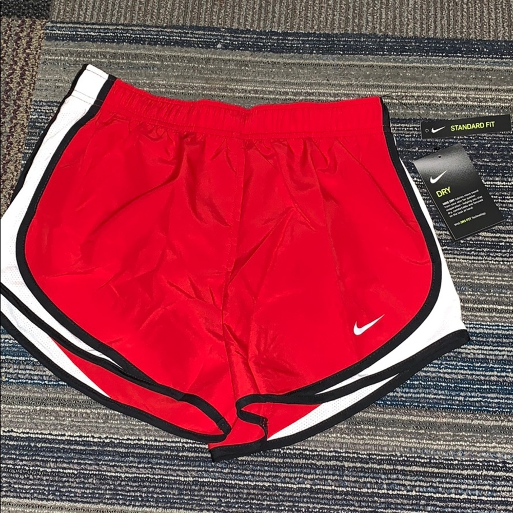Red Nike running shorts!